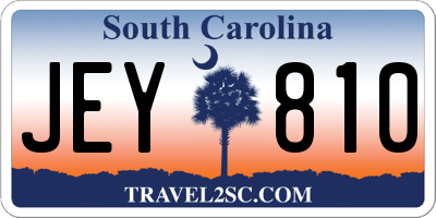 SC license plate JEY810