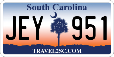 SC license plate JEY951