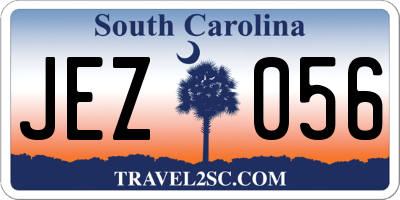 SC license plate JEZ056