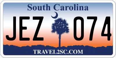 SC license plate JEZ074