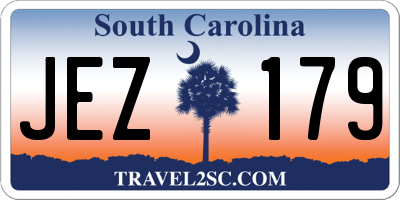 SC license plate JEZ179