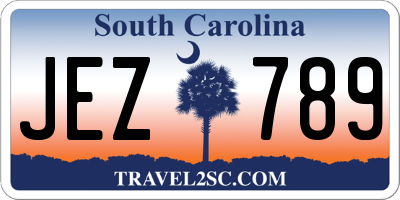 SC license plate JEZ789