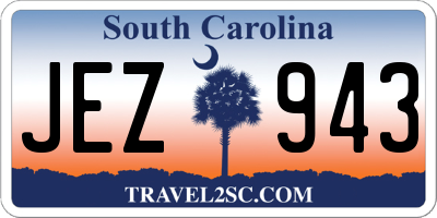 SC license plate JEZ943