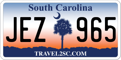 SC license plate JEZ965