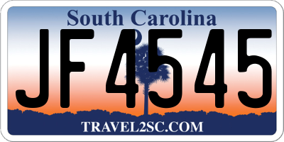 SC license plate JF4545