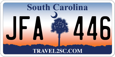SC license plate JFA446