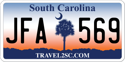 SC license plate JFA569