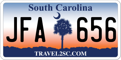 SC license plate JFA656