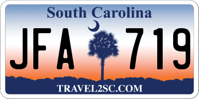 SC license plate JFA719
