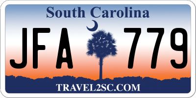SC license plate JFA779