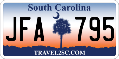 SC license plate JFA795
