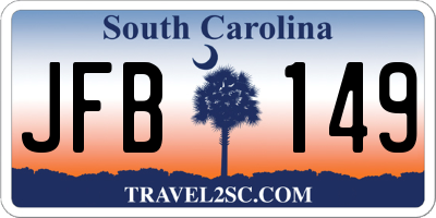SC license plate JFB149