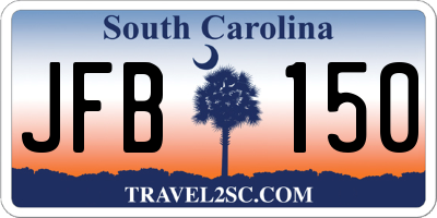SC license plate JFB150