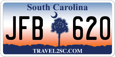 SC license plate JFB620