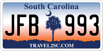 SC license plate JFB993