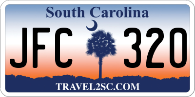 SC license plate JFC320