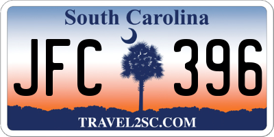 SC license plate JFC396