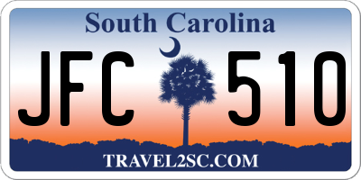 SC license plate JFC510