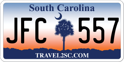 SC license plate JFC557