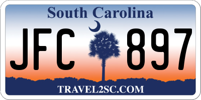 SC license plate JFC897