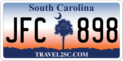 SC license plate JFC898