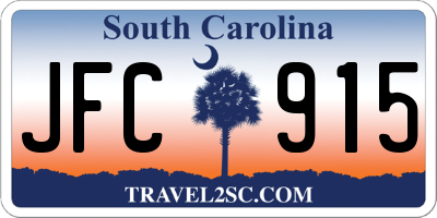 SC license plate JFC915