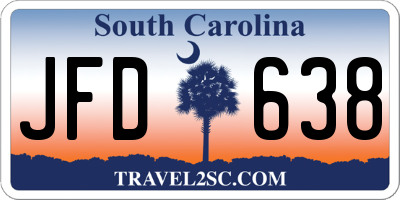 SC license plate JFD638