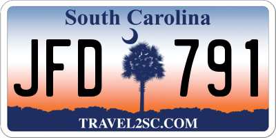 SC license plate JFD791