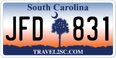 SC license plate JFD831