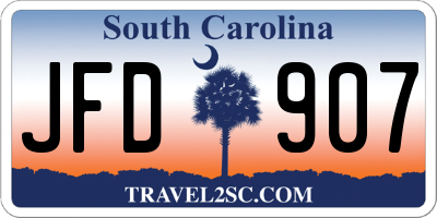 SC license plate JFD907