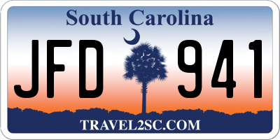 SC license plate JFD941