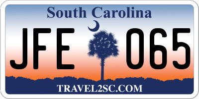 SC license plate JFE065