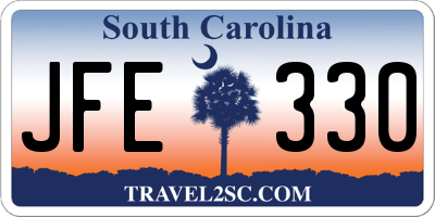 SC license plate JFE330