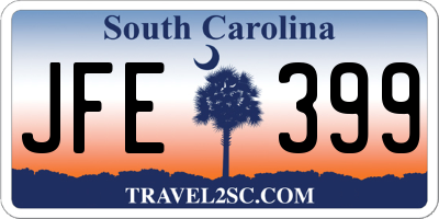 SC license plate JFE399