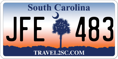 SC license plate JFE483