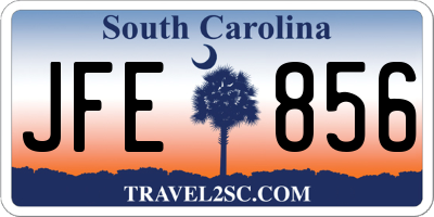 SC license plate JFE856