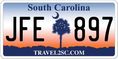 SC license plate JFE897