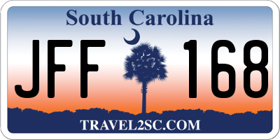 SC license plate JFF168