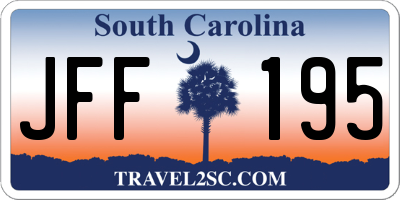 SC license plate JFF195