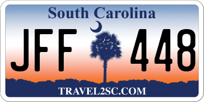 SC license plate JFF448