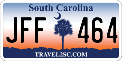 SC license plate JFF464