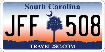 SC license plate JFF508