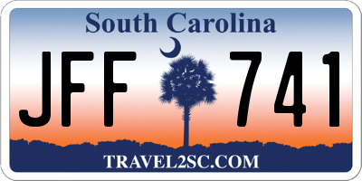 SC license plate JFF741