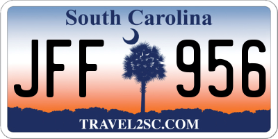 SC license plate JFF956