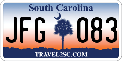 SC license plate JFG083