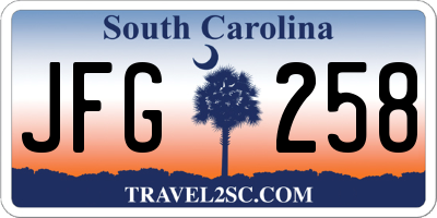 SC license plate JFG258