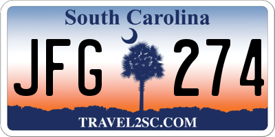 SC license plate JFG274