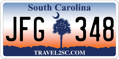 SC license plate JFG348