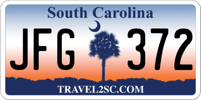 SC license plate JFG372