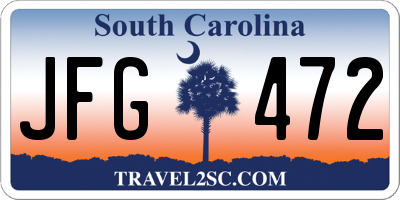 SC license plate JFG472
